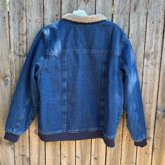 Carhartt Sherpa Lined Denim Jacket, Womens XL, Blue Crewneck - Picture 2 of 7